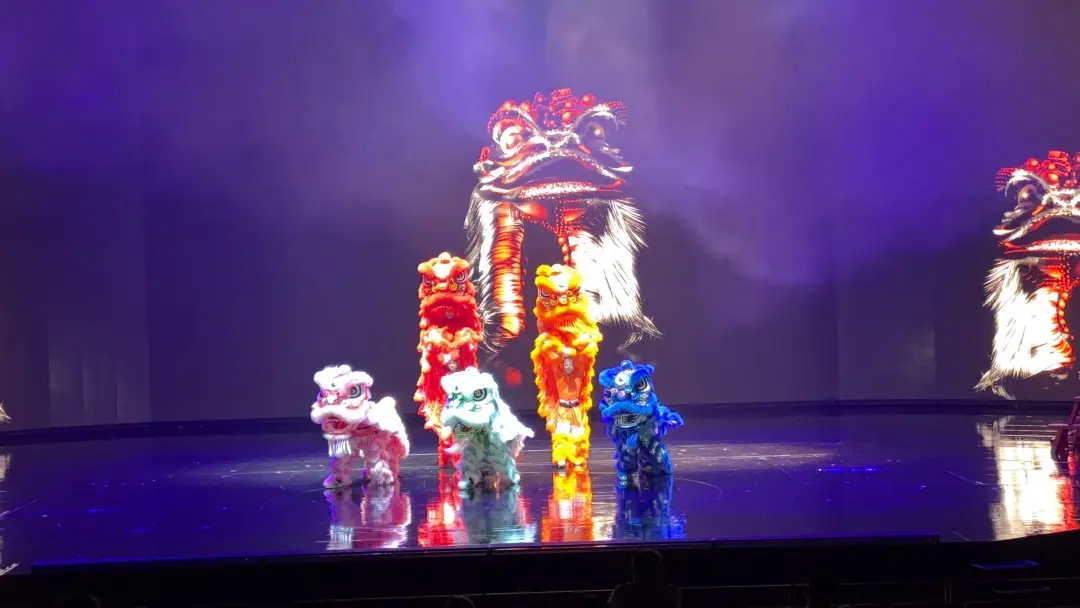 Lion Dance during the residency show MGM 2049 in Macau