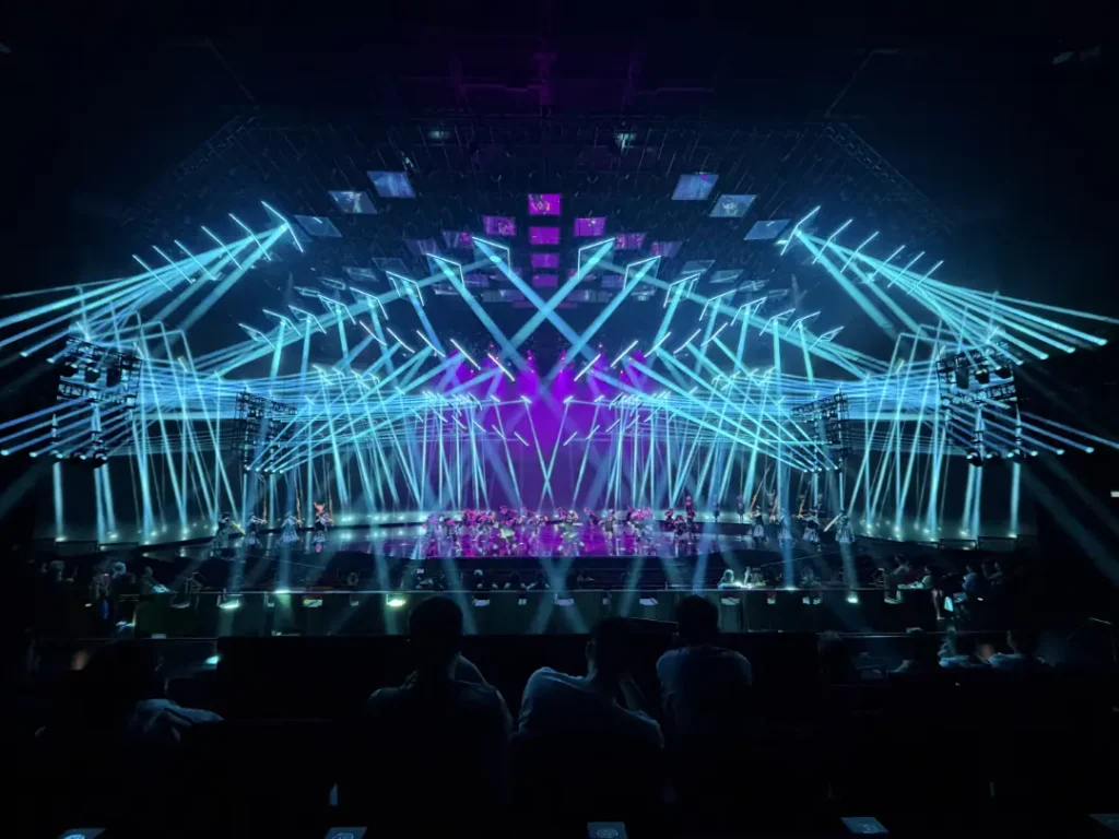 Stage lights for the residency show MGM 2049, in Macau.